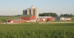 farm, silos, cornfield