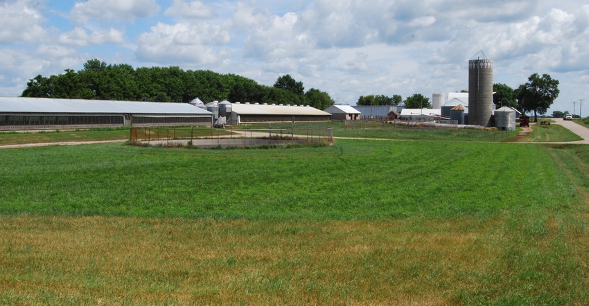 barns and  farmland
