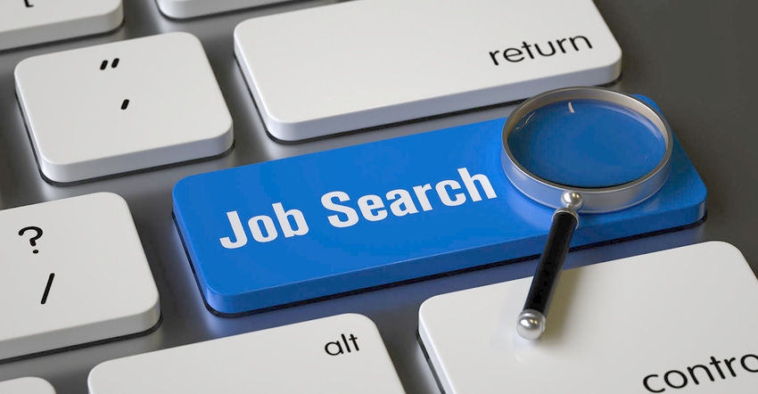 job search key on computer keyboard