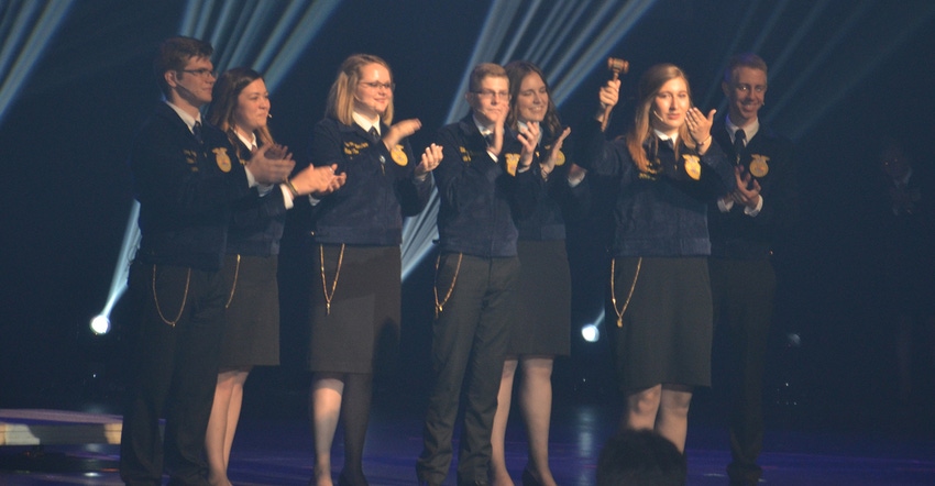 2018-19 Indiana FFA state officer team
