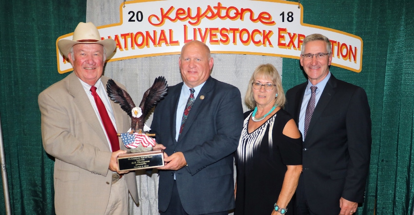 Rep. Glenn ‘GT’ Thompson (second from left) was the 2018 inductee into the Pennsylvania Livestock Hall of Fame