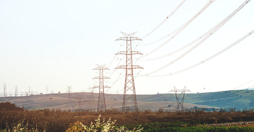 Electric Power Lines and Transmission Tower