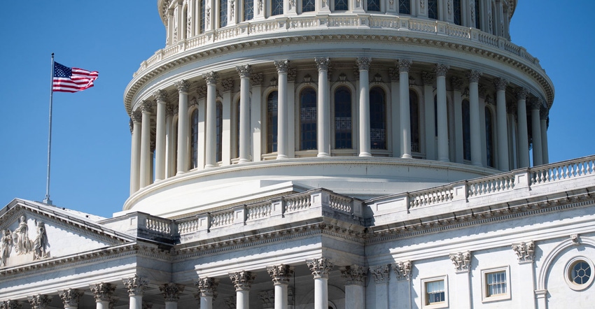 Close up of U.S. Capitol building