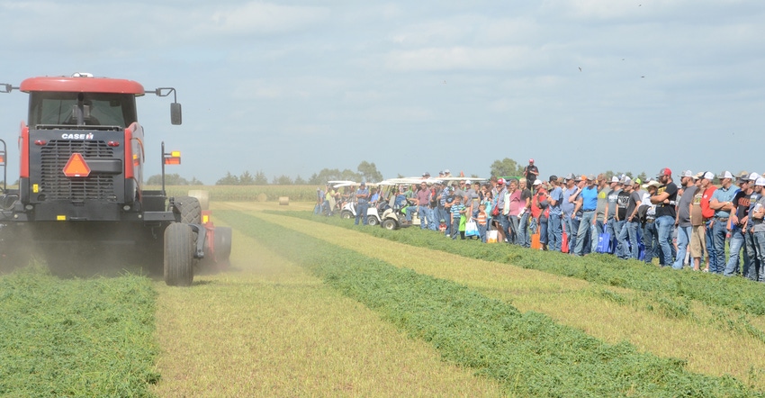 Companies showing off the latest in hay equipment every day at 2 p.m. during Husker Harvest Days