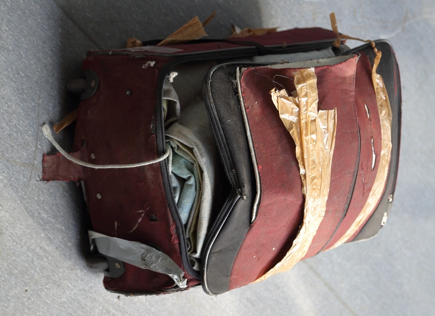 Tattered old luggage
