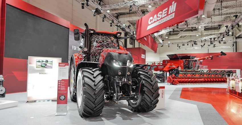 Case IH tractor at indoor display 