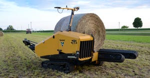 The Bale Hawk using sensors to 'see' bales in the field