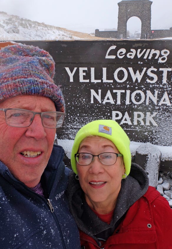 Wil and Marjorie Groves at Yellowstone National Park 