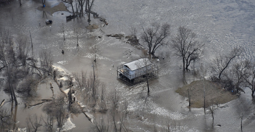 Missouri River flooding in Atchison County, Mo. 