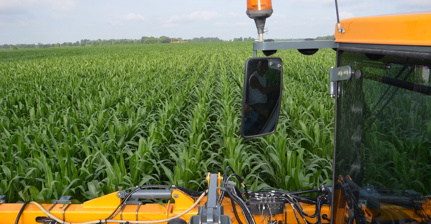 equipment in cornfield
