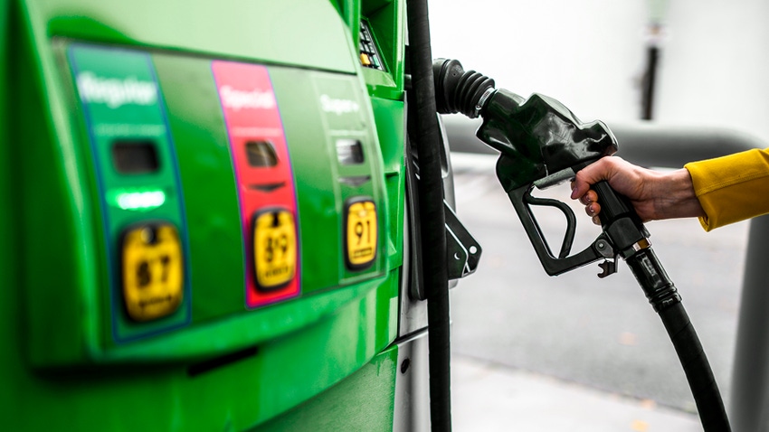 Fuel pump at a gas station