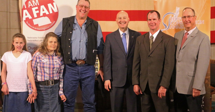 : Nebraska Governor Pete Ricketts announced the Sundstrom family of Moorefield as the recipients of the 2019 Nebraska Leopold