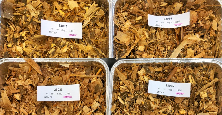 heavily processed corn silage samples heavily processed corn silage samples
