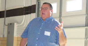 Kansas State University Wheat Breeder Allan Fritz speaks at the Wheat Rx seminar
