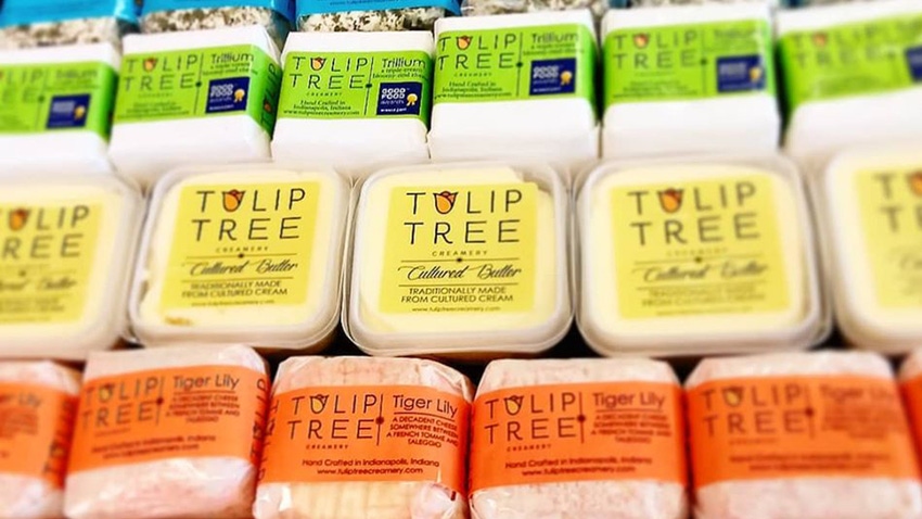 Assortment of unique cheeses from Tulip Tree Creamery
