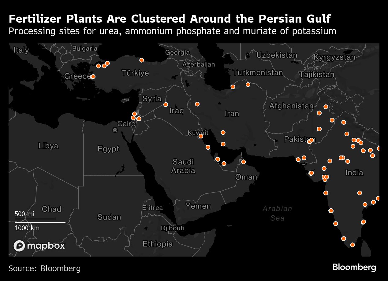 Fertilizer plants are around Persian Gulf