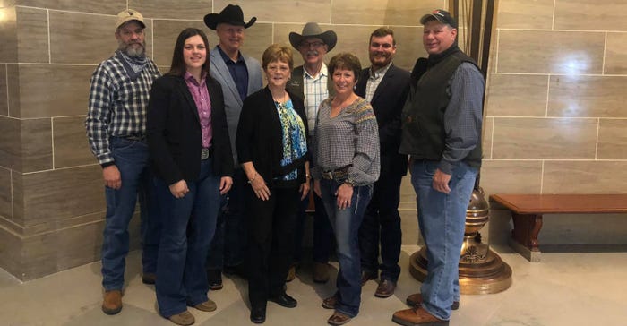 Missouri Cattlemen’s Association President Patty Wood with fellow producers