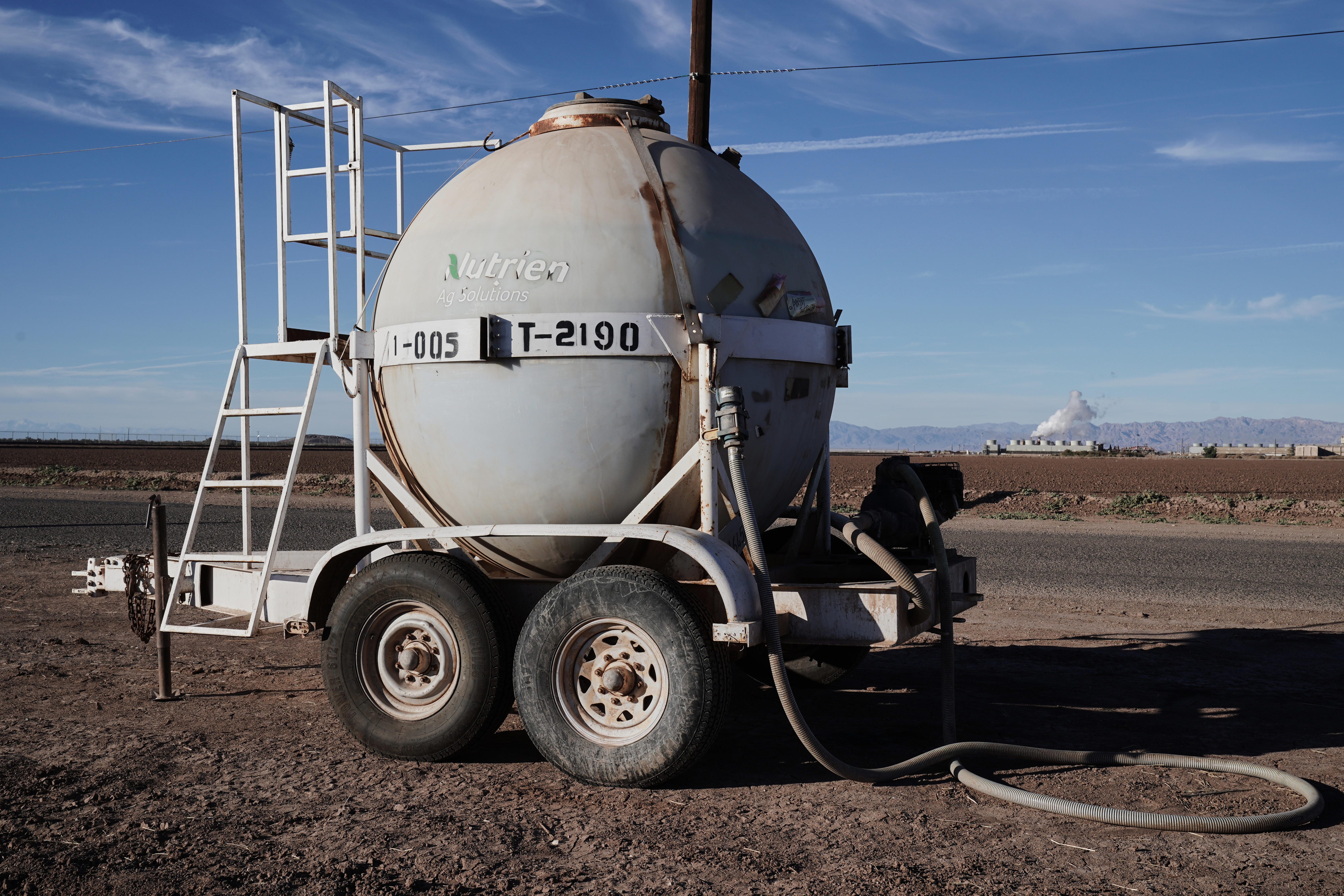 A Nutrien container in Calipatria, California, 