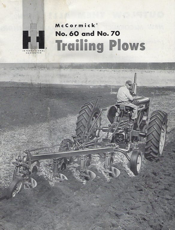 vintage International Harvester plows 