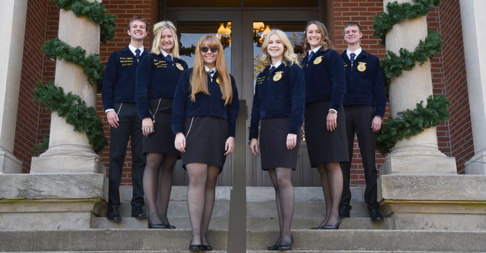 2021-22 Indiana FFA state officer team