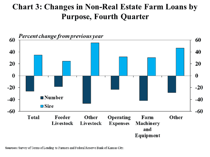 Changes In Non-Real Estate Farm Loans By Purpose, fourth quarter