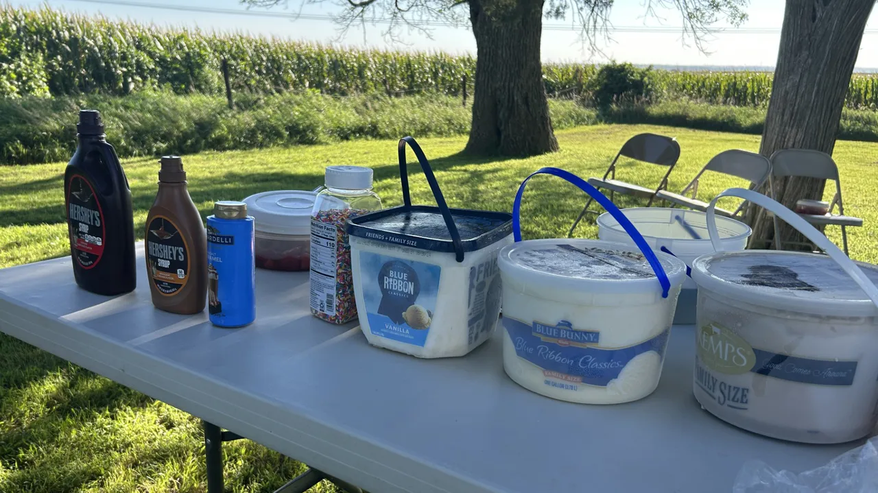 This ice cream was mixed and froze right here in the church yard in preparation for the Annual Bethel Community Church Ice Cream Social