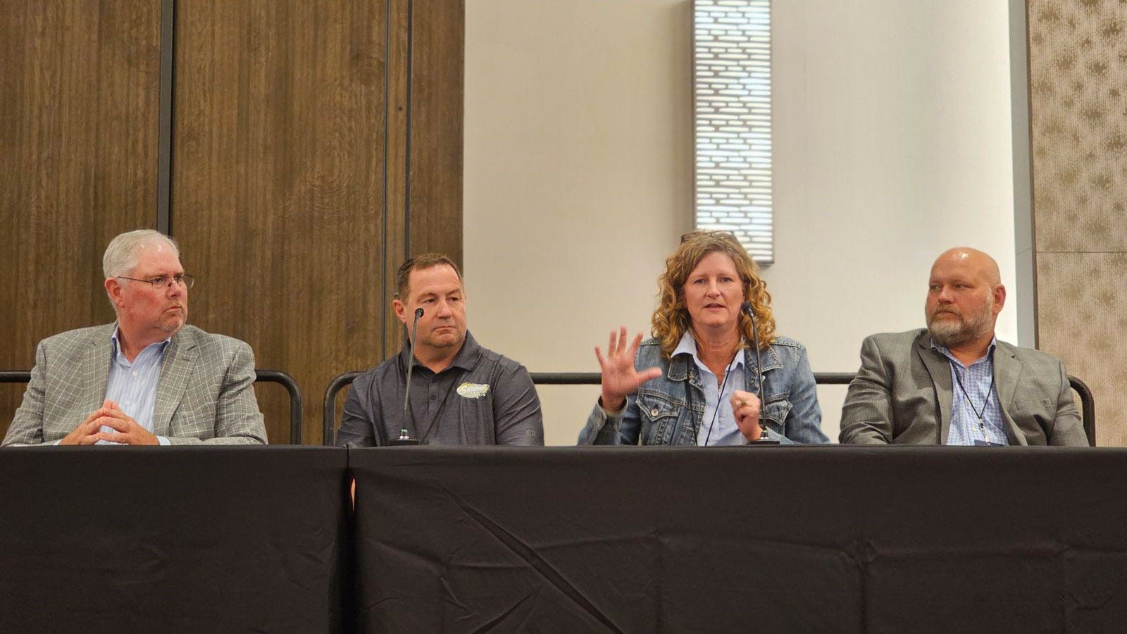 Panelists at Texas A&M’s recent AI in Agriculture and Natural Resources Conference