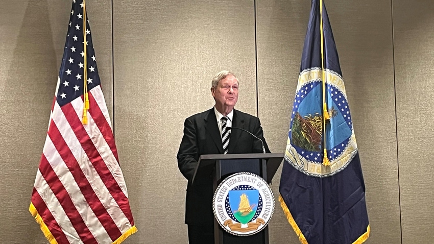 Vilsack speaking at the 2023 Ag Outlook Forum