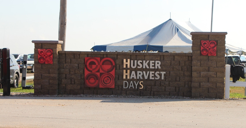 Husker Harvest Days sign and gate Husker Harvest Days sign and gate