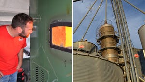 Woodchip burner saves energy for grain drying