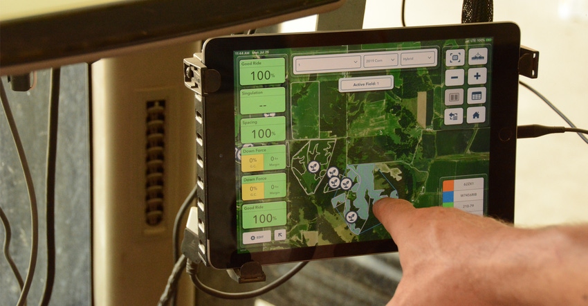 Climate FieldView app on screen