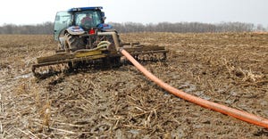 fertilizer application in field