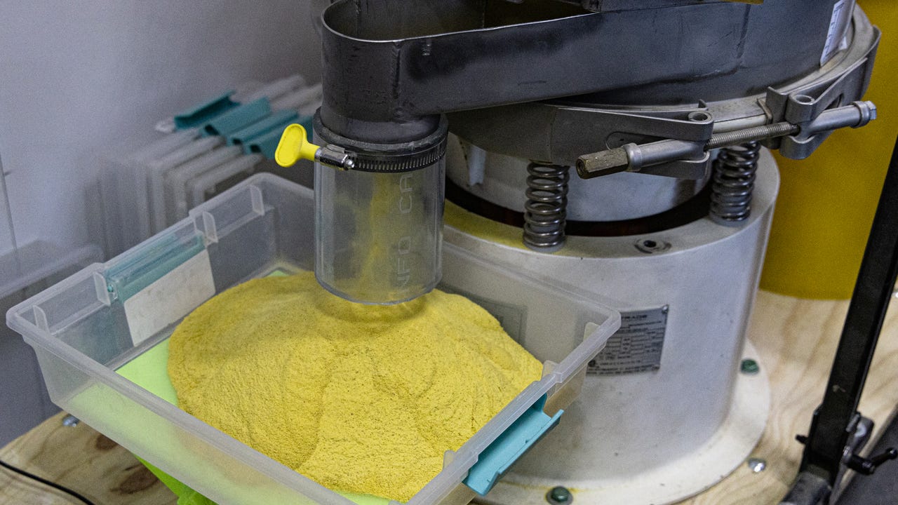 pollen is harvested and cleaned