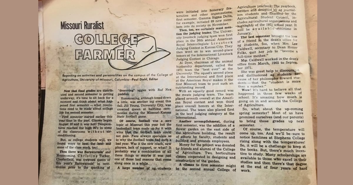 What were ag journalists reporting on 45 years ago?