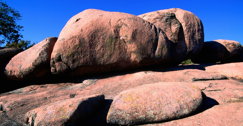 Detail of rocks in Elephant Rocks State Park, Missouri, United States of America