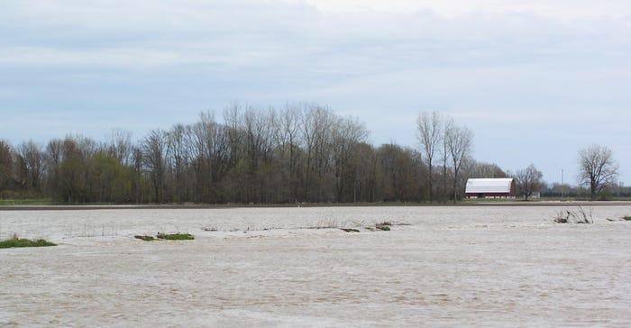 Flooded Michigan farm land Flooded Michigan farm land