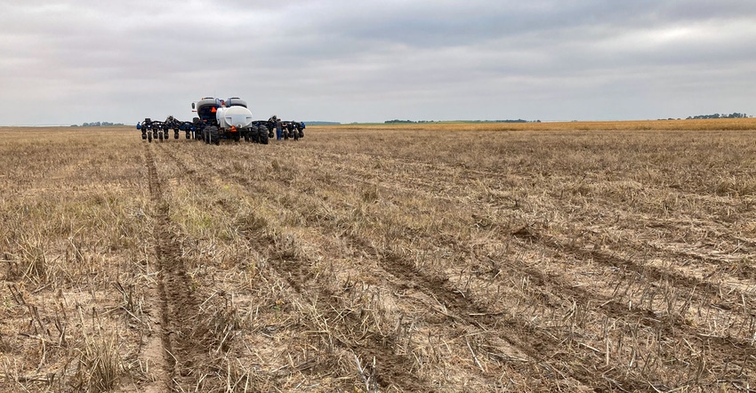 Tractor in field