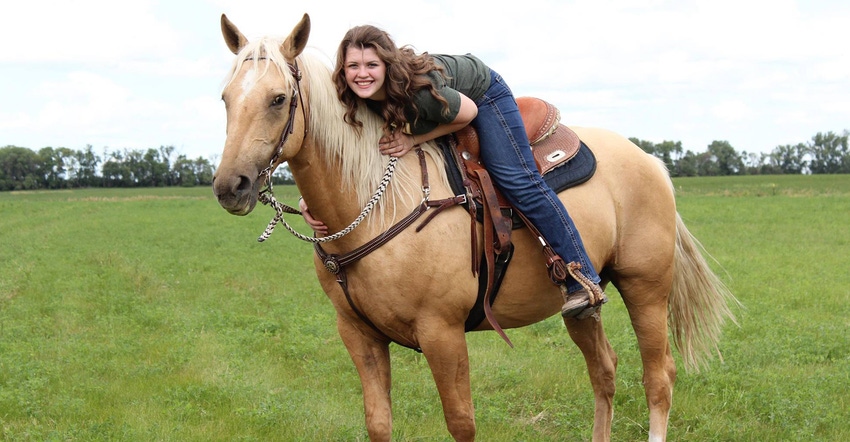 Sarah McNaughton on her horse