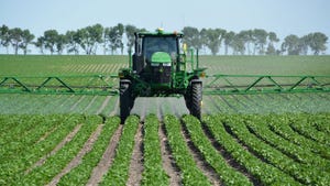 crop sprayer in field