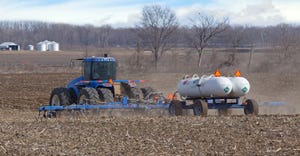 anhydrous ammonia application in field