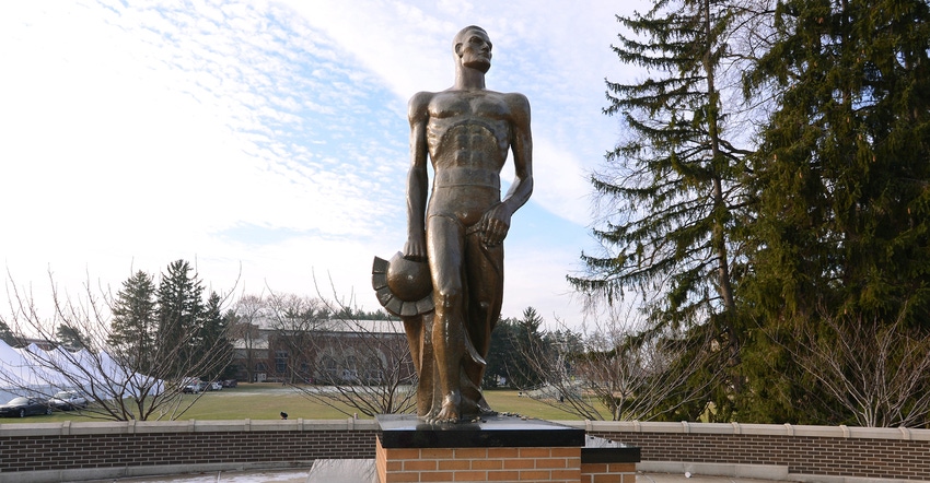 spartan statue at Michigan State University