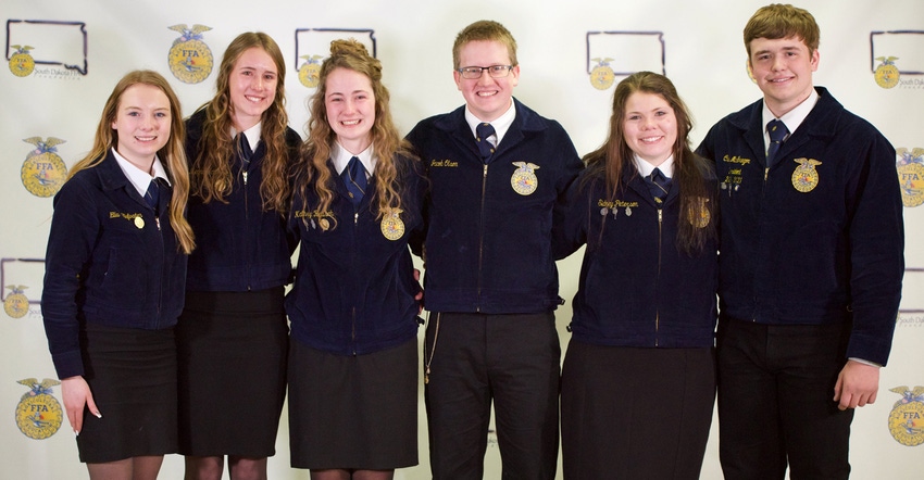 South Dakota FFA state officers 