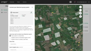 Screenshot of CropX��’s digital farm management interface