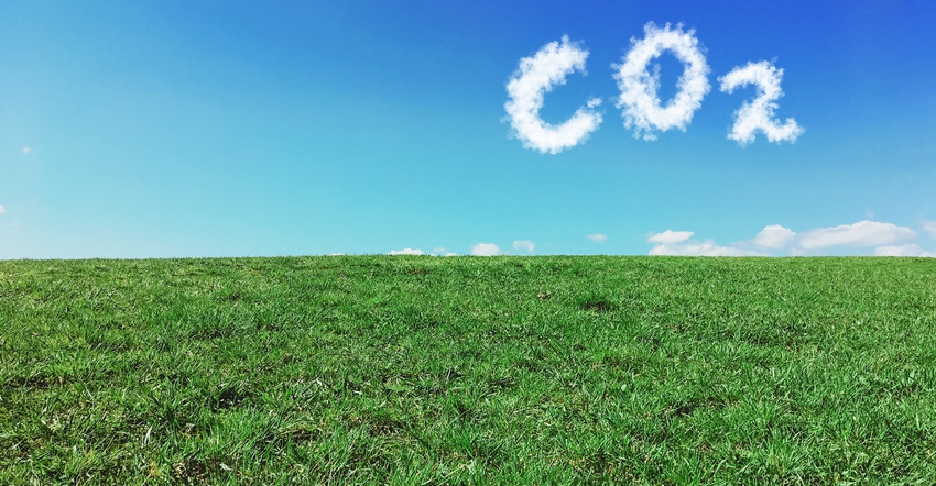 CO2 cloud formation above field