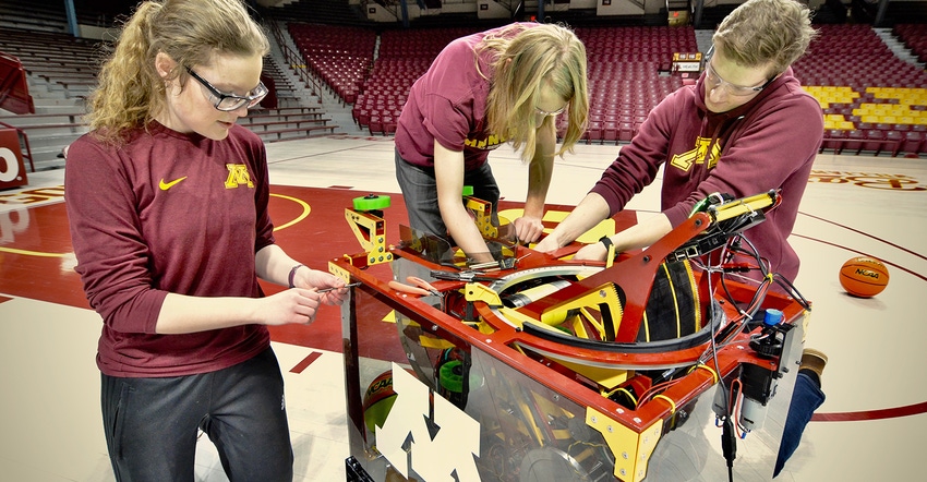 University of Minnesota students in Bot Shot Challenge