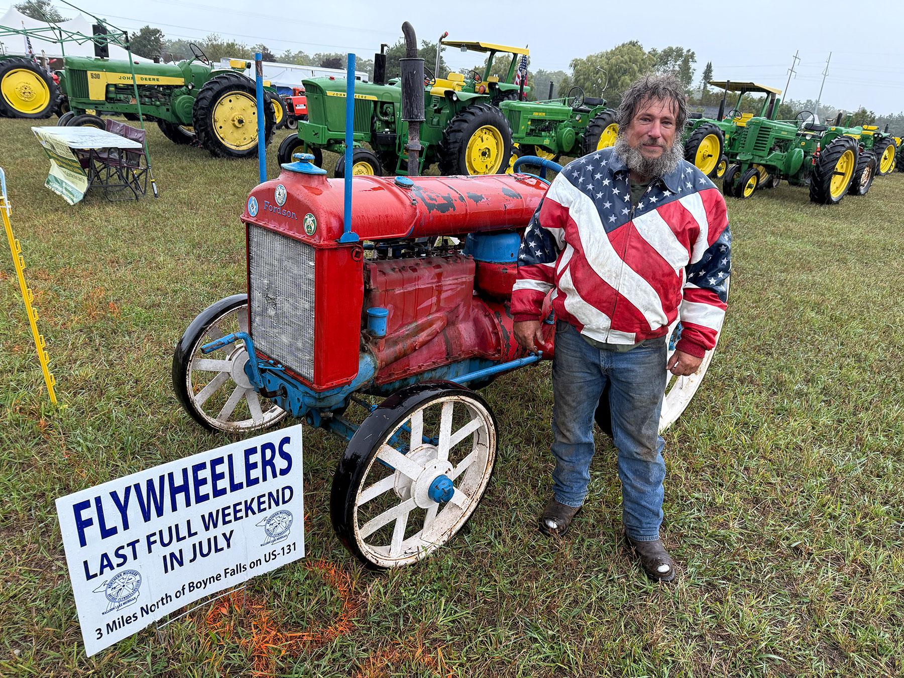 Antique tractors traverse Michigan’s Mackinac Bridge