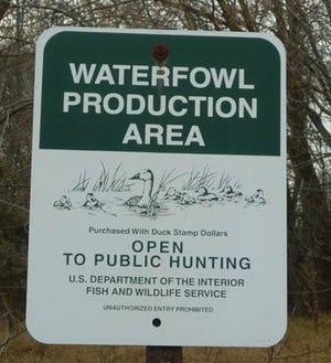 Waterfowl Production Area sign