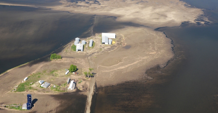 flooded farm land