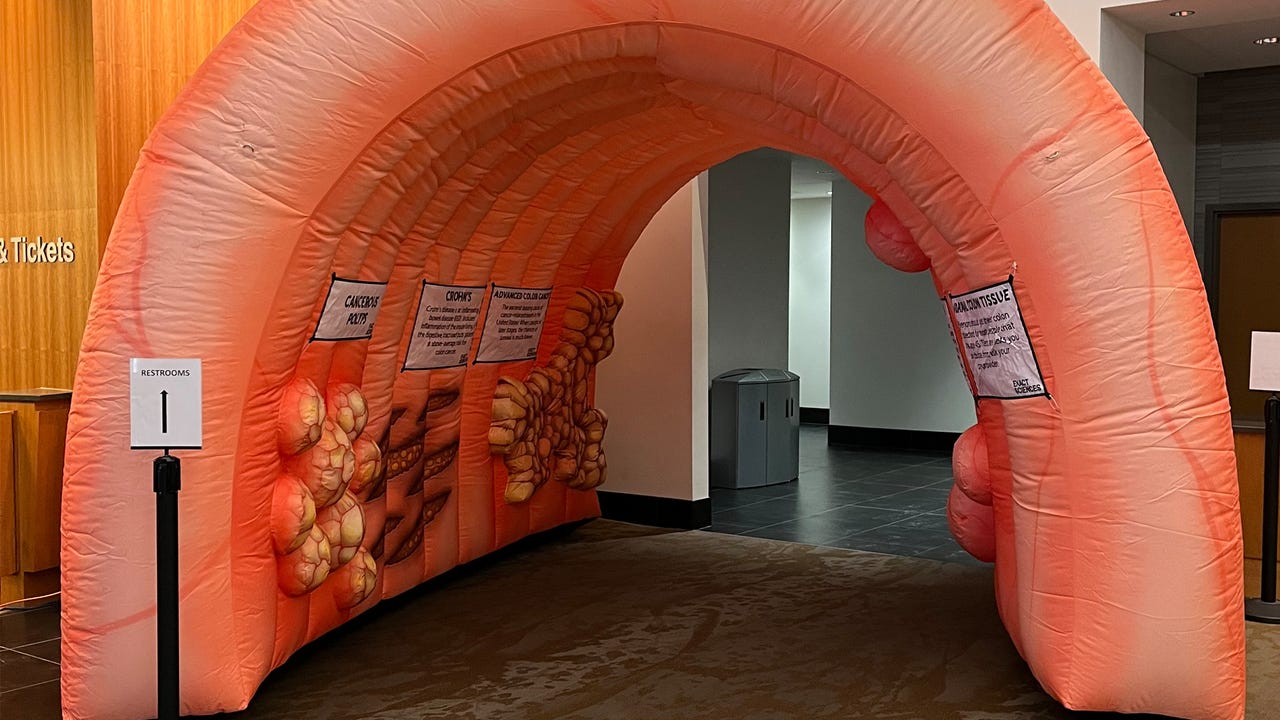 Colon Wall Inflatable Husker Harvest Days offers giant colon display