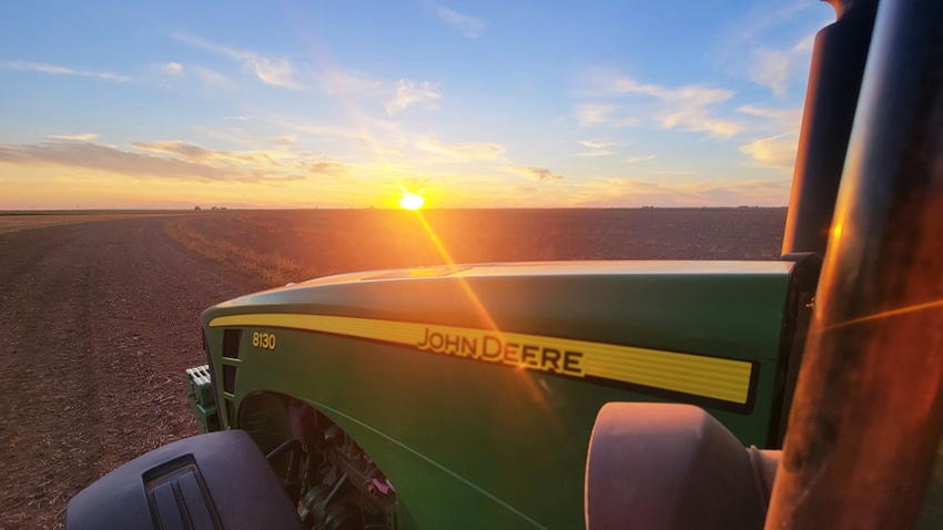tractor-sunset
